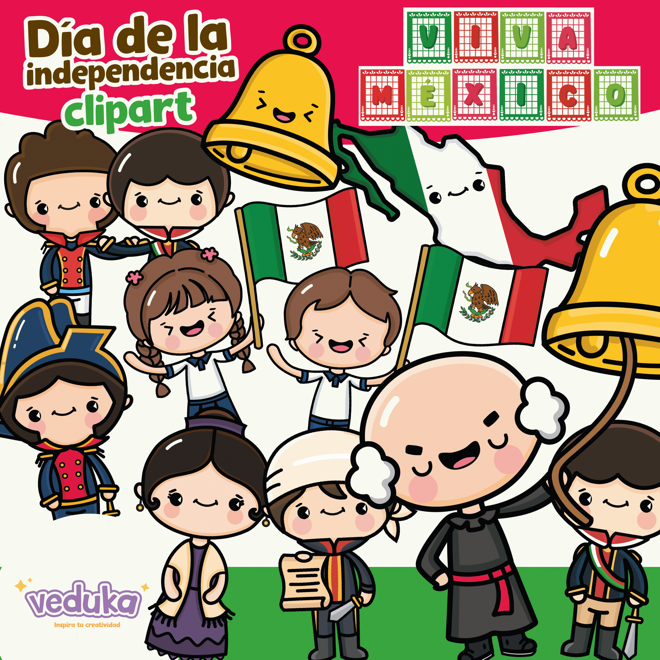 Cliparts Día de Independencia - No IA