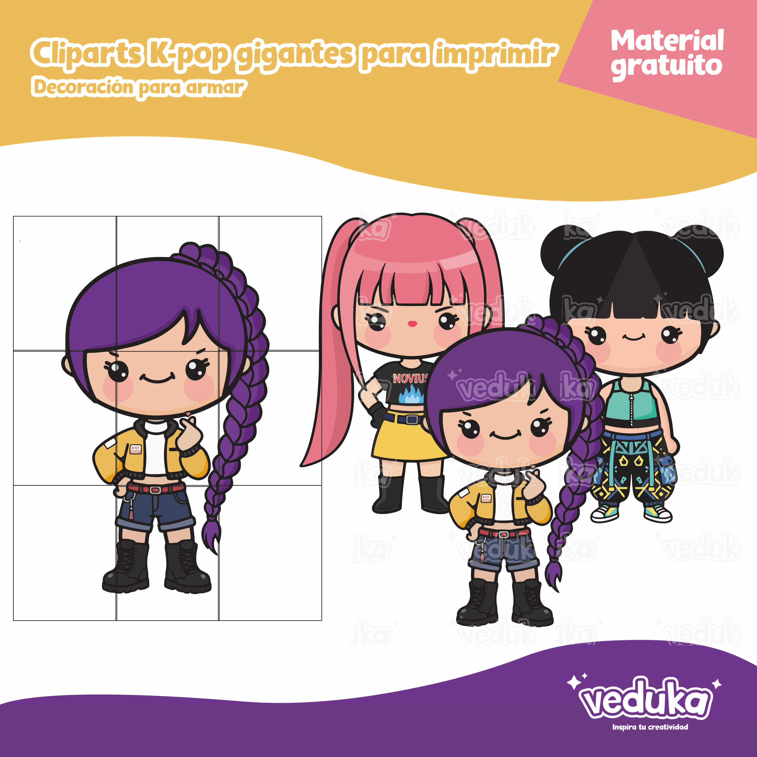 Imágenes/cliparts K-pop gigantes para imprimir